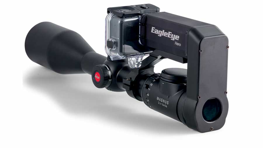 Sector Optics' EagleEye GS 10-100 gun scope attachment allow users to record and transmit hi-res photos and video using their own gun scope.