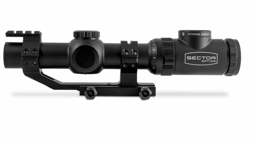 The Internal Display does not interfere with any standard function of the 1-8x24 riflescope.