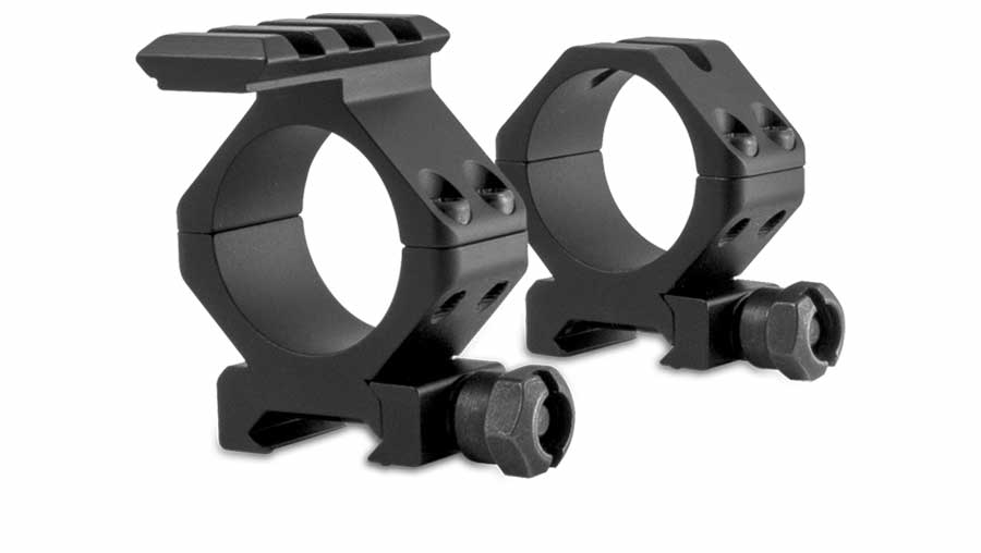 Sector Optics rings feature a Picatinny rail on the top of the front ring, thus allowing for the mounting of the T20X or T3 thermal imager on top of any 30mm or 34mm riflescope.
