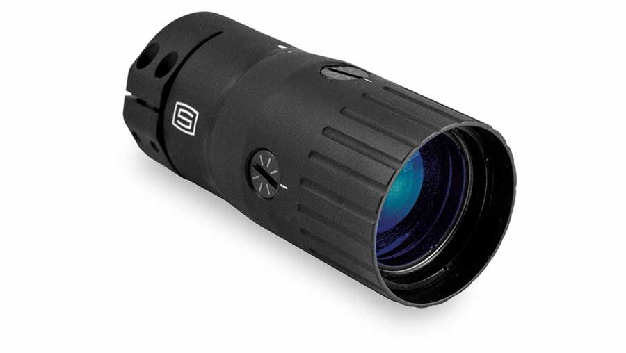 Sector Optics ScopeX2 works with all scopes having front tube standard 30mm or 1-inch diameter.