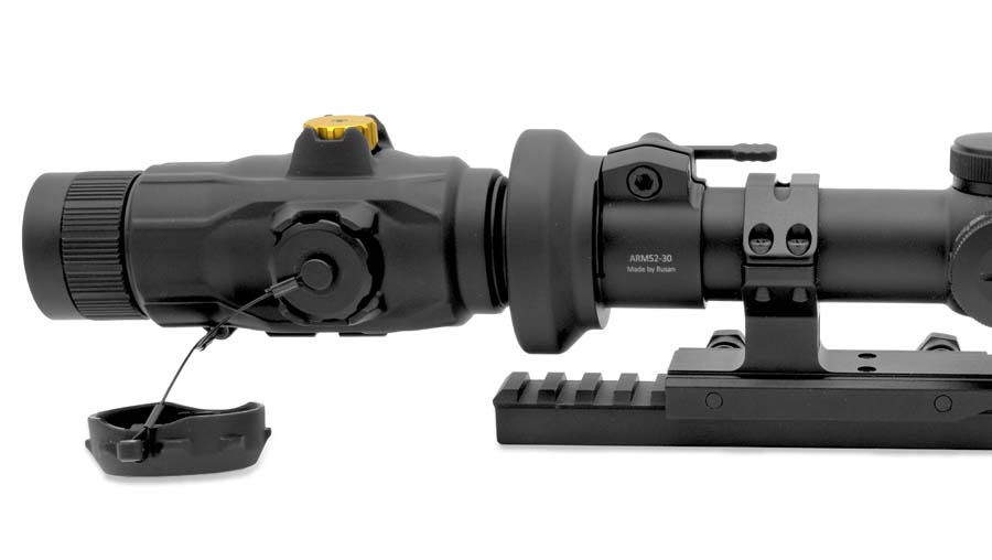 T7™ thermal clip-on scope with rifle mount